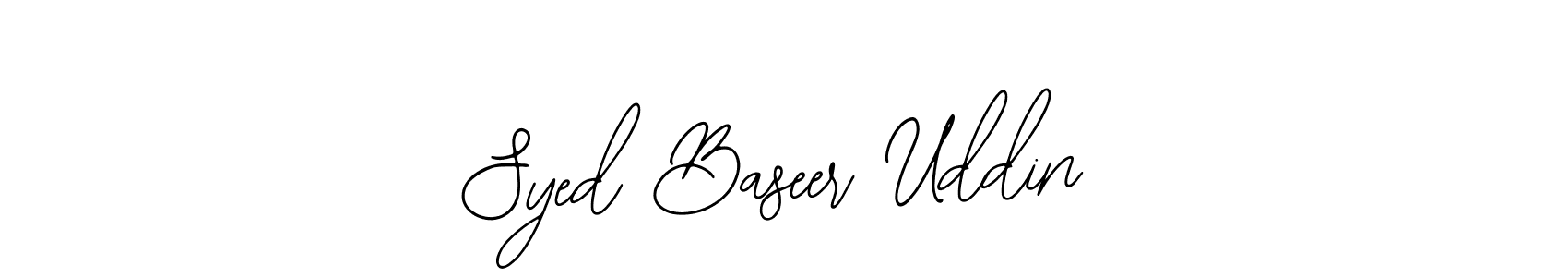 Design your own signature with our free online signature maker. With this signature software, you can create a handwritten (Bearetta-2O07w) signature for name Syed Baseer Uddin. Syed Baseer Uddin signature style 12 images and pictures png