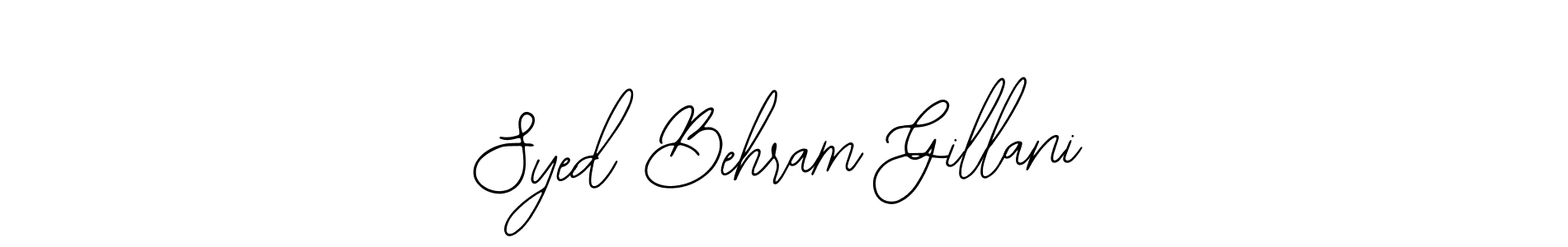 if you are searching for the best signature style for your name Syed Behram Gillani. so please give up your signature search. here we have designed multiple signature styles  using Bearetta-2O07w. Syed Behram Gillani signature style 12 images and pictures png