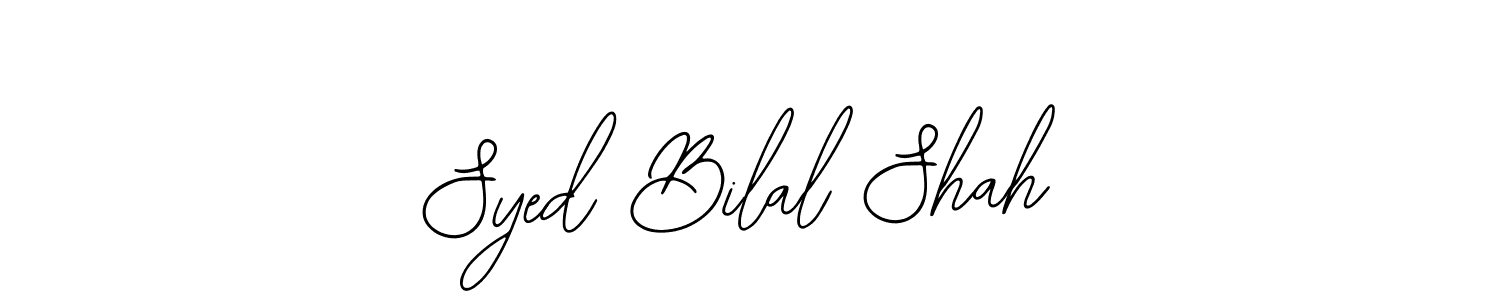 How to make Syed Bilal Shah name signature. Use Bearetta-2O07w style for creating short signs online. This is the latest handwritten sign. Syed Bilal Shah signature style 12 images and pictures png