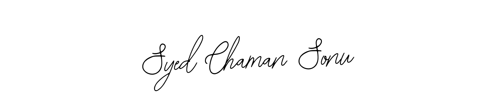 Design your own signature with our free online signature maker. With this signature software, you can create a handwritten (Bearetta-2O07w) signature for name Syed Chaman Sonu. Syed Chaman Sonu signature style 12 images and pictures png