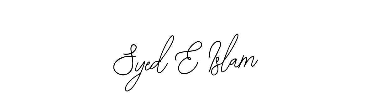 Bearetta-2O07w is a professional signature style that is perfect for those who want to add a touch of class to their signature. It is also a great choice for those who want to make their signature more unique. Get Syed E Islam name to fancy signature for free. Syed E Islam signature style 12 images and pictures png