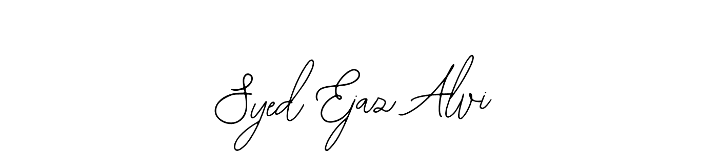 How to make Syed Ejaz Alvi name signature. Use Bearetta-2O07w style for creating short signs online. This is the latest handwritten sign. Syed Ejaz Alvi signature style 12 images and pictures png