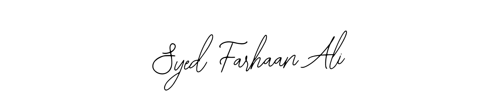 How to make Syed Farhaan Ali name signature. Use Bearetta-2O07w style for creating short signs online. This is the latest handwritten sign. Syed Farhaan Ali signature style 12 images and pictures png