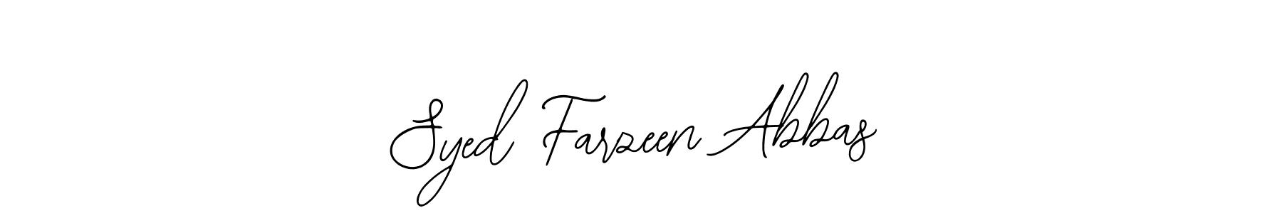 How to make Syed Farzeen Abbas name signature. Use Bearetta-2O07w style for creating short signs online. This is the latest handwritten sign. Syed Farzeen Abbas signature style 12 images and pictures png