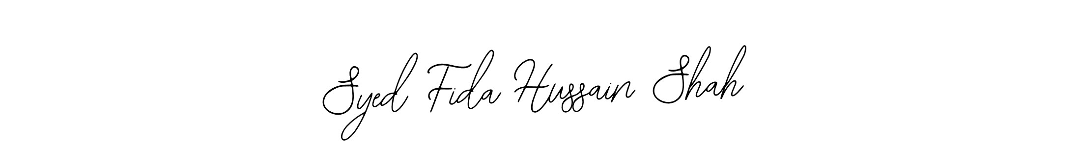 Use a signature maker to create a handwritten signature online. With this signature software, you can design (Bearetta-2O07w) your own signature for name Syed Fida Hussain Shah. Syed Fida Hussain Shah signature style 12 images and pictures png