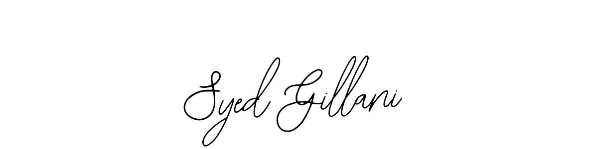 How to make Syed Gillani name signature. Use Bearetta-2O07w style for creating short signs online. This is the latest handwritten sign. Syed Gillani signature style 12 images and pictures png