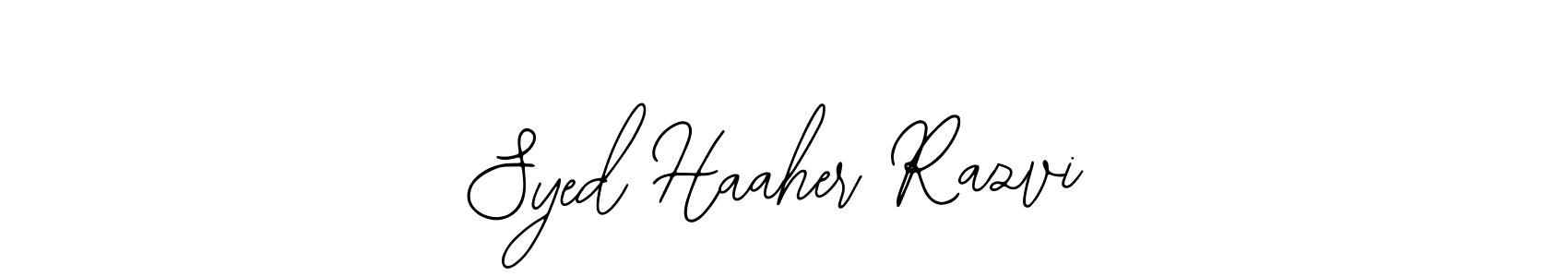 How to make Syed Haaher Razvi name signature. Use Bearetta-2O07w style for creating short signs online. This is the latest handwritten sign. Syed Haaher Razvi signature style 12 images and pictures png