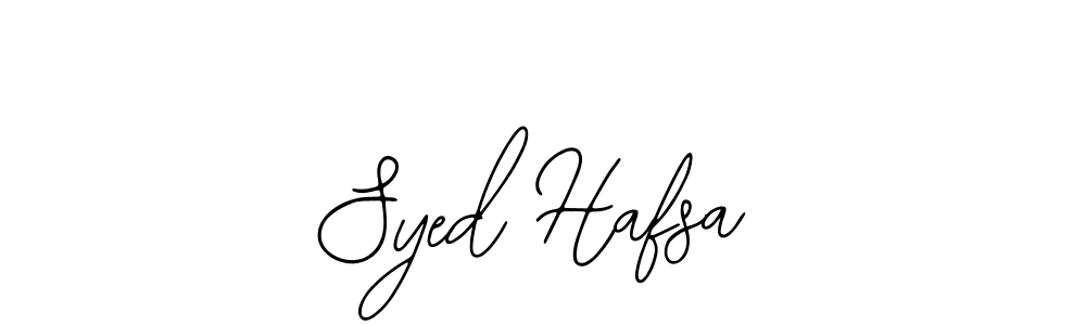 Similarly Bearetta-2O07w is the best handwritten signature design. Signature creator online .You can use it as an online autograph creator for name Syed Hafsa. Syed Hafsa signature style 12 images and pictures png