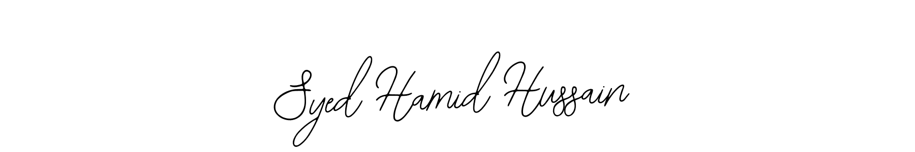 Use a signature maker to create a handwritten signature online. With this signature software, you can design (Bearetta-2O07w) your own signature for name Syed Hamid Hussain. Syed Hamid Hussain signature style 12 images and pictures png