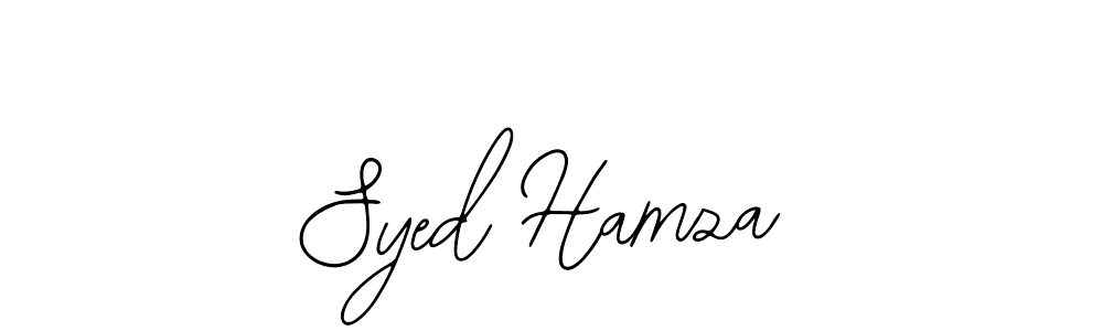 You should practise on your own different ways (Bearetta-2O07w) to write your name (Syed Hamza) in signature. don't let someone else do it for you. Syed Hamza signature style 12 images and pictures png