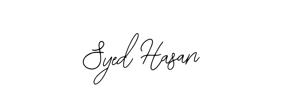 Use a signature maker to create a handwritten signature online. With this signature software, you can design (Bearetta-2O07w) your own signature for name Syed Hasan. Syed Hasan signature style 12 images and pictures png