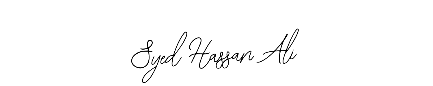 Use a signature maker to create a handwritten signature online. With this signature software, you can design (Bearetta-2O07w) your own signature for name Syed Hassan Ali. Syed Hassan Ali signature style 12 images and pictures png