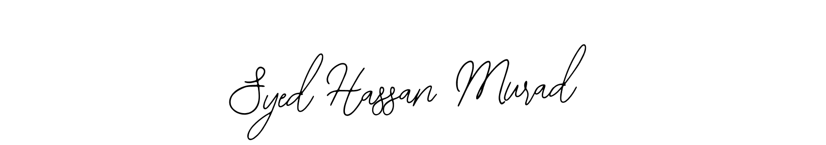 The best way (Bearetta-2O07w) to make a short signature is to pick only two or three words in your name. The name Syed Hassan Murad include a total of six letters. For converting this name. Syed Hassan Murad signature style 12 images and pictures png