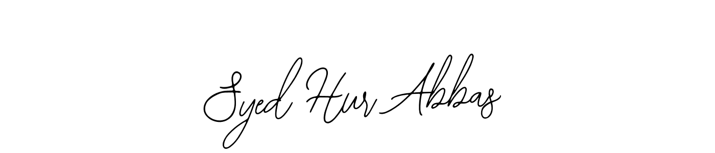 You should practise on your own different ways (Bearetta-2O07w) to write your name (Syed Hur Abbas) in signature. don't let someone else do it for you. Syed Hur Abbas signature style 12 images and pictures png