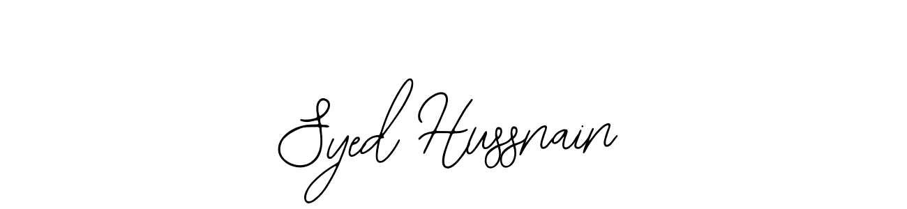 How to make Syed Hussnain name signature. Use Bearetta-2O07w style for creating short signs online. This is the latest handwritten sign. Syed Hussnain signature style 12 images and pictures png
