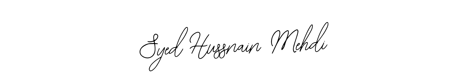 How to make Syed Hussnain Mehdi name signature. Use Bearetta-2O07w style for creating short signs online. This is the latest handwritten sign. Syed Hussnain Mehdi signature style 12 images and pictures png