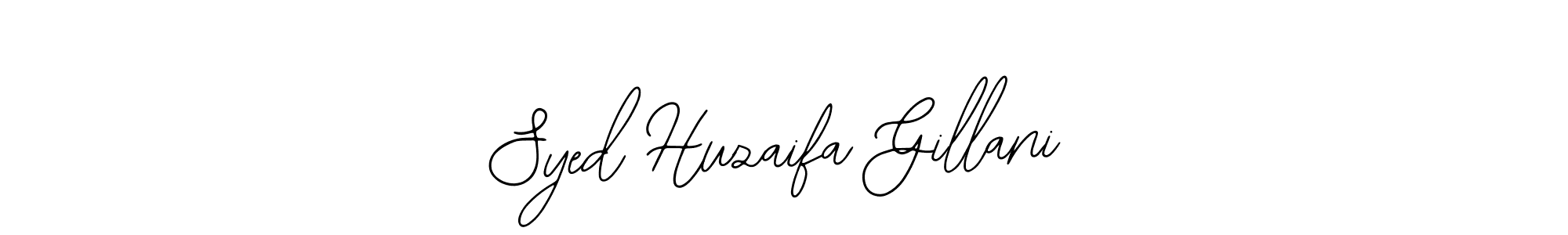 Design your own signature with our free online signature maker. With this signature software, you can create a handwritten (Bearetta-2O07w) signature for name Syed Huzaifa Gillani. Syed Huzaifa Gillani signature style 12 images and pictures png