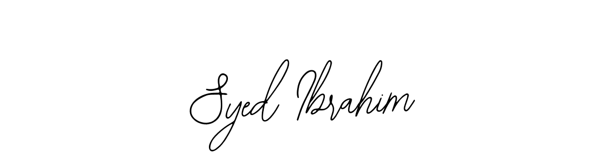 Design your own signature with our free online signature maker. With this signature software, you can create a handwritten (Bearetta-2O07w) signature for name Syed Ibrahim. Syed Ibrahim signature style 12 images and pictures png