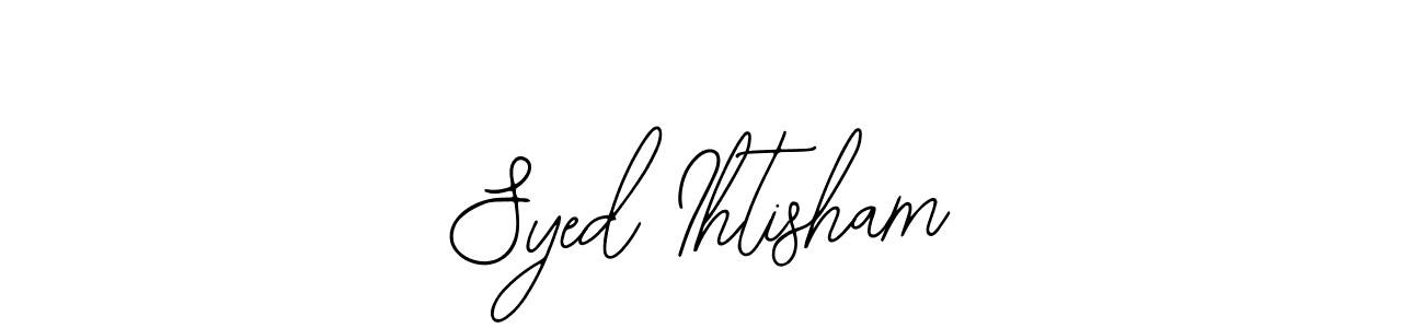if you are searching for the best signature style for your name Syed Ihtisham. so please give up your signature search. here we have designed multiple signature styles  using Bearetta-2O07w. Syed Ihtisham signature style 12 images and pictures png