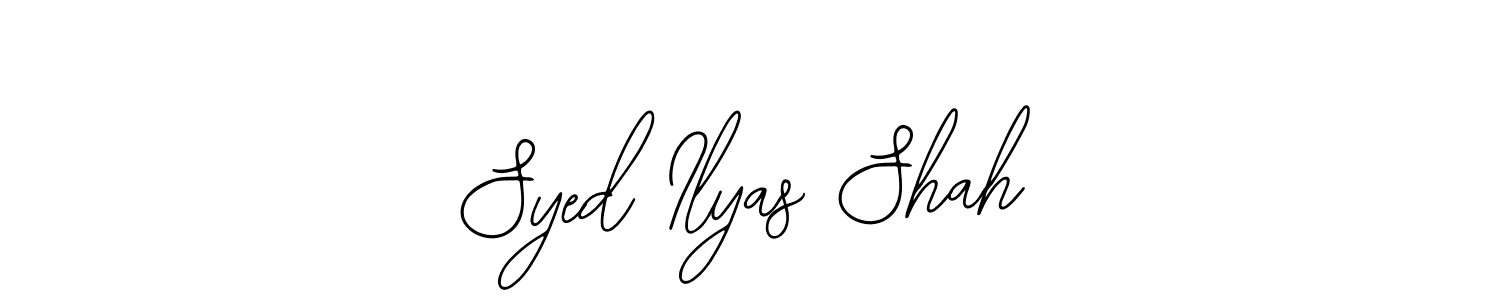 How to make Syed Ilyas Shah name signature. Use Bearetta-2O07w style for creating short signs online. This is the latest handwritten sign. Syed Ilyas Shah signature style 12 images and pictures png