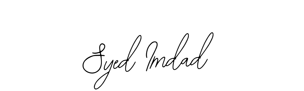 How to make Syed Imdad name signature. Use Bearetta-2O07w style for creating short signs online. This is the latest handwritten sign. Syed Imdad signature style 12 images and pictures png