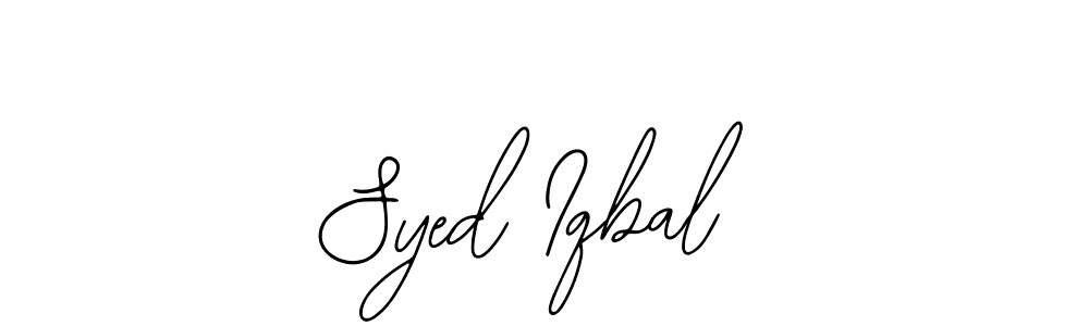 You should practise on your own different ways (Bearetta-2O07w) to write your name (Syed Iqbal) in signature. don't let someone else do it for you. Syed Iqbal signature style 12 images and pictures png