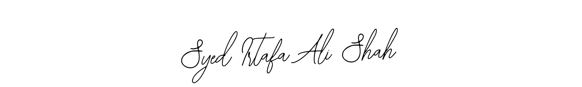 The best way (Bearetta-2O07w) to make a short signature is to pick only two or three words in your name. The name Syed Irtafa Ali Shah include a total of six letters. For converting this name. Syed Irtafa Ali Shah signature style 12 images and pictures png