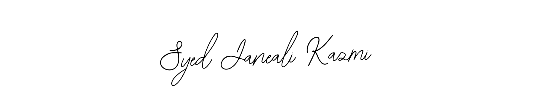 Use a signature maker to create a handwritten signature online. With this signature software, you can design (Bearetta-2O07w) your own signature for name Syed Janeali Kazmi. Syed Janeali Kazmi signature style 12 images and pictures png