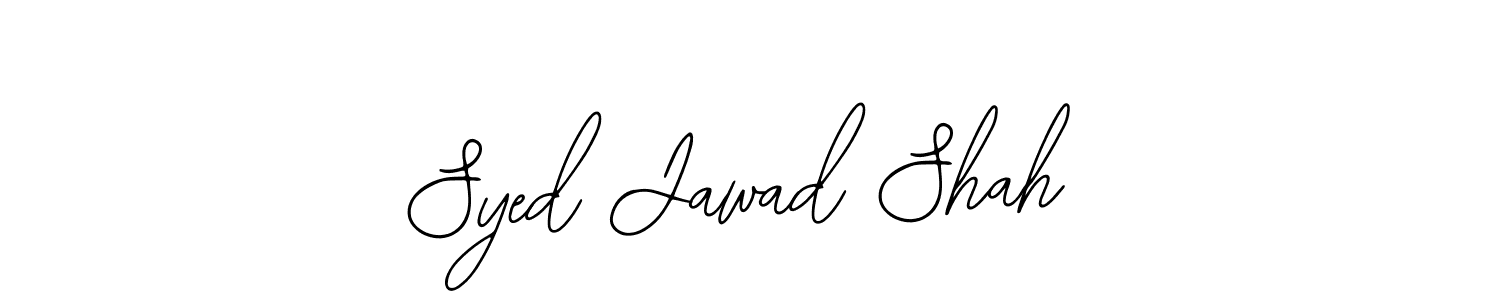 The best way (Bearetta-2O07w) to make a short signature is to pick only two or three words in your name. The name Syed Jawad Shah include a total of six letters. For converting this name. Syed Jawad Shah signature style 12 images and pictures png