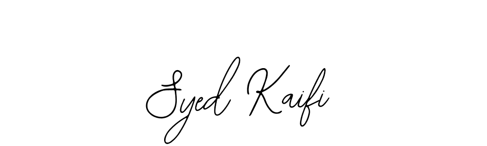 Also You can easily find your signature by using the search form. We will create Syed Kaifi name handwritten signature images for you free of cost using Bearetta-2O07w sign style. Syed Kaifi signature style 12 images and pictures png