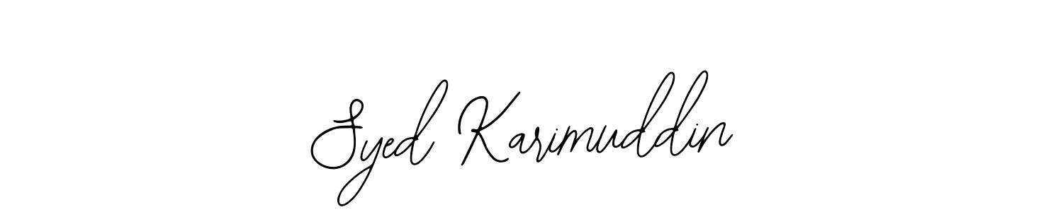 How to make Syed Karimuddin name signature. Use Bearetta-2O07w style for creating short signs online. This is the latest handwritten sign. Syed Karimuddin signature style 12 images and pictures png