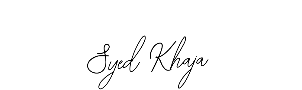 Create a beautiful signature design for name Syed Khaja. With this signature (Bearetta-2O07w) fonts, you can make a handwritten signature for free. Syed Khaja signature style 12 images and pictures png