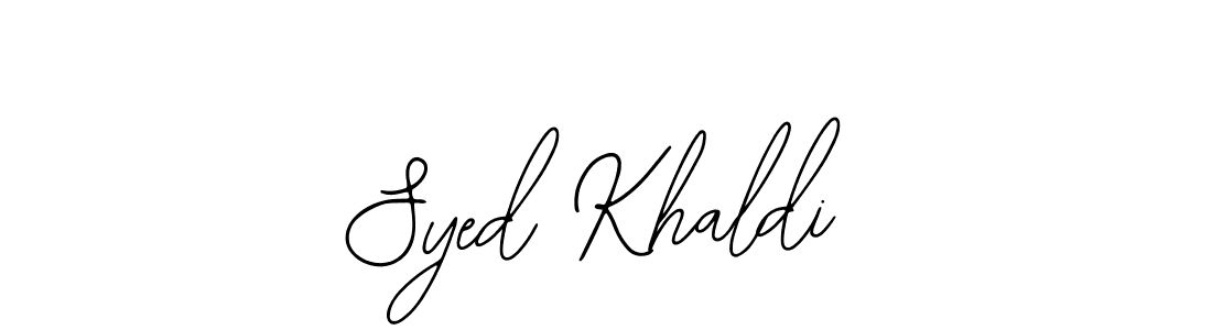 Bearetta-2O07w is a professional signature style that is perfect for those who want to add a touch of class to their signature. It is also a great choice for those who want to make their signature more unique. Get Syed Khaldi name to fancy signature for free. Syed Khaldi signature style 12 images and pictures png