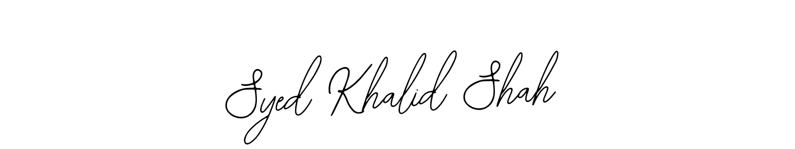 Also You can easily find your signature by using the search form. We will create Syed Khalid Shah name handwritten signature images for you free of cost using Bearetta-2O07w sign style. Syed Khalid Shah signature style 12 images and pictures png