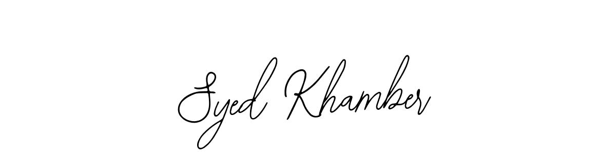 if you are searching for the best signature style for your name Syed Khamber. so please give up your signature search. here we have designed multiple signature styles  using Bearetta-2O07w. Syed Khamber signature style 12 images and pictures png