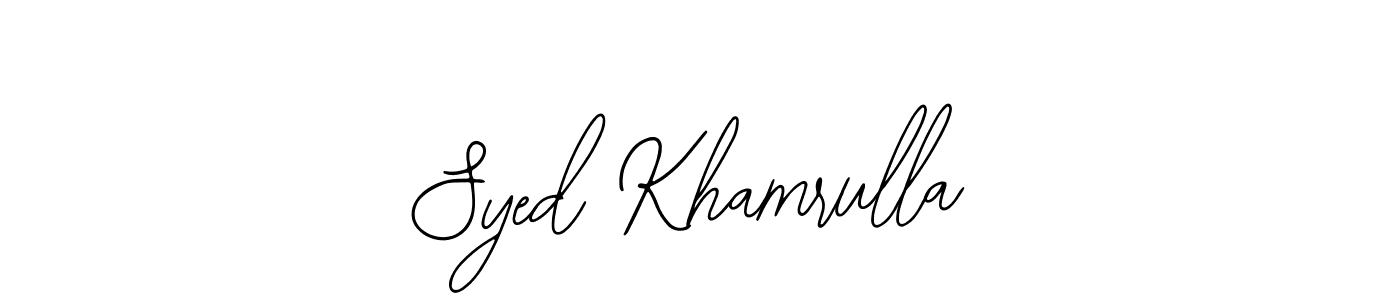 Similarly Bearetta-2O07w is the best handwritten signature design. Signature creator online .You can use it as an online autograph creator for name Syed Khamrulla. Syed Khamrulla signature style 12 images and pictures png