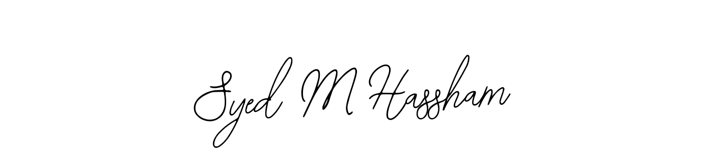 This is the best signature style for the Syed M Hassham name. Also you like these signature font (Bearetta-2O07w). Mix name signature. Syed M Hassham signature style 12 images and pictures png