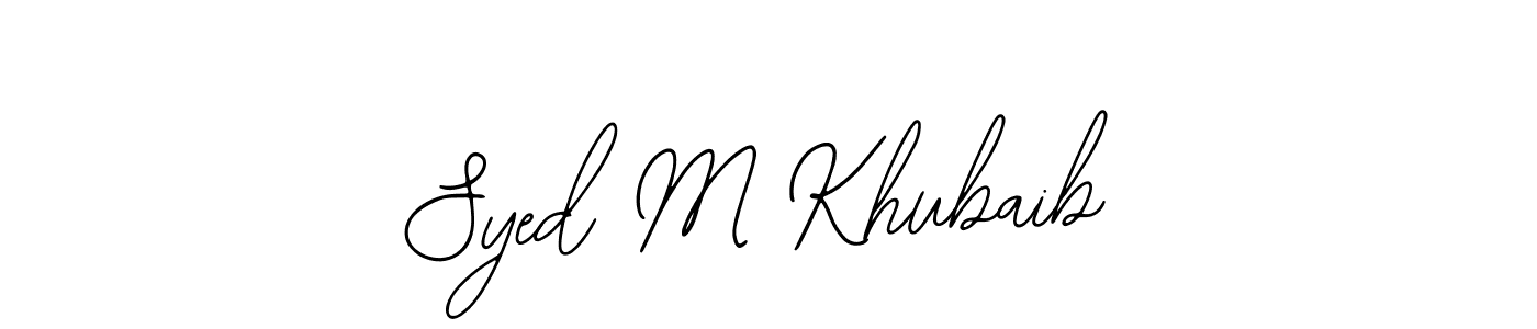 Design your own signature with our free online signature maker. With this signature software, you can create a handwritten (Bearetta-2O07w) signature for name Syed M Khubaib. Syed M Khubaib signature style 12 images and pictures png