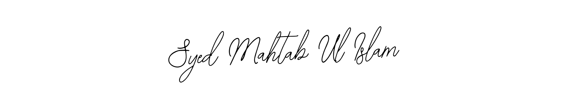 The best way (Bearetta-2O07w) to make a short signature is to pick only two or three words in your name. The name Syed Mahtab Ul Islam include a total of six letters. For converting this name. Syed Mahtab Ul Islam signature style 12 images and pictures png