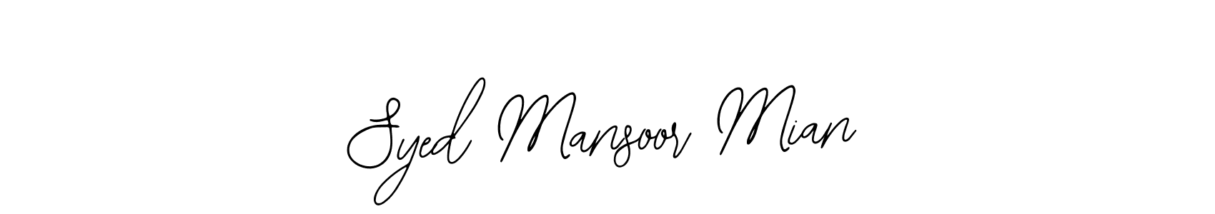 Syed Mansoor Mian stylish signature style. Best Handwritten Sign (Bearetta-2O07w) for my name. Handwritten Signature Collection Ideas for my name Syed Mansoor Mian. Syed Mansoor Mian signature style 12 images and pictures png