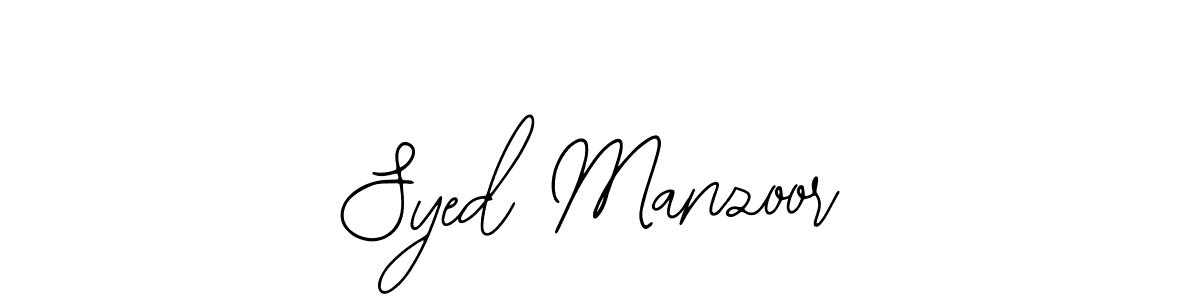 You should practise on your own different ways (Bearetta-2O07w) to write your name (Syed Manzoor) in signature. don't let someone else do it for you. Syed Manzoor signature style 12 images and pictures png