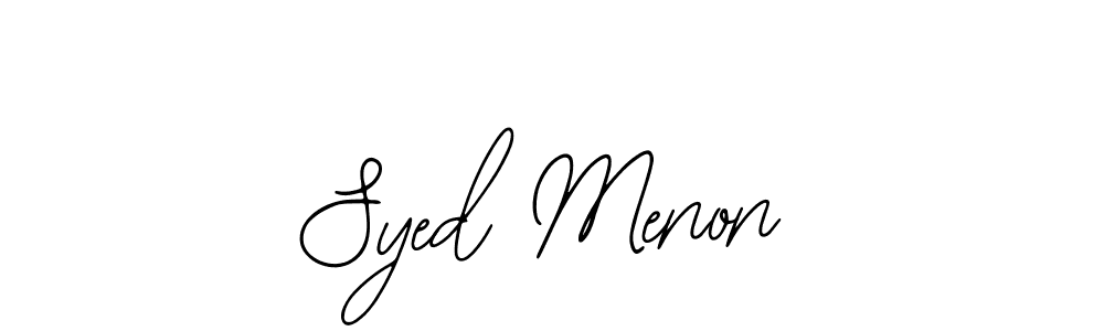 Make a beautiful signature design for name Syed Menon. Use this online signature maker to create a handwritten signature for free. Syed Menon signature style 12 images and pictures png