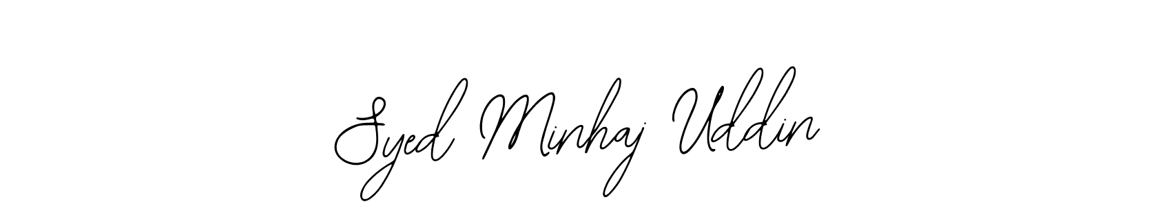 Use a signature maker to create a handwritten signature online. With this signature software, you can design (Bearetta-2O07w) your own signature for name Syed Minhaj Uddin. Syed Minhaj Uddin signature style 12 images and pictures png