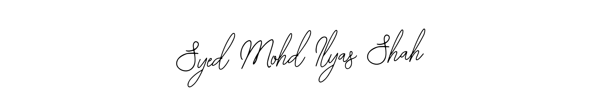 Use a signature maker to create a handwritten signature online. With this signature software, you can design (Bearetta-2O07w) your own signature for name Syed Mohd Ilyas Shah. Syed Mohd Ilyas Shah signature style 12 images and pictures png