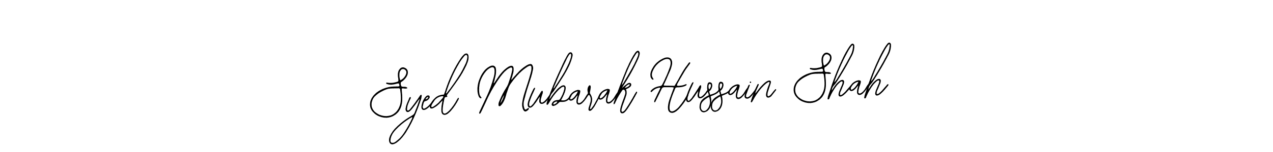 Design your own signature with our free online signature maker. With this signature software, you can create a handwritten (Bearetta-2O07w) signature for name Syed Mubarak Hussain Shah. Syed Mubarak Hussain Shah signature style 12 images and pictures png