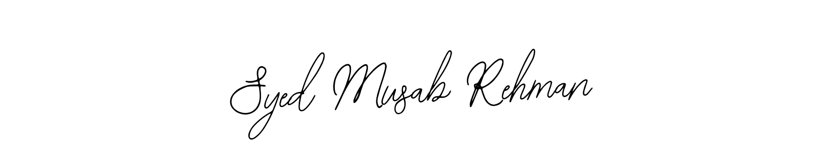 Use a signature maker to create a handwritten signature online. With this signature software, you can design (Bearetta-2O07w) your own signature for name Syed Musab Rehman. Syed Musab Rehman signature style 12 images and pictures png