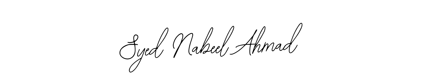 Use a signature maker to create a handwritten signature online. With this signature software, you can design (Bearetta-2O07w) your own signature for name Syed Nabeel Ahmad. Syed Nabeel Ahmad signature style 12 images and pictures png