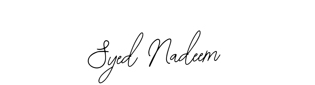 How to make Syed Nadeem name signature. Use Bearetta-2O07w style for creating short signs online. This is the latest handwritten sign. Syed Nadeem signature style 12 images and pictures png