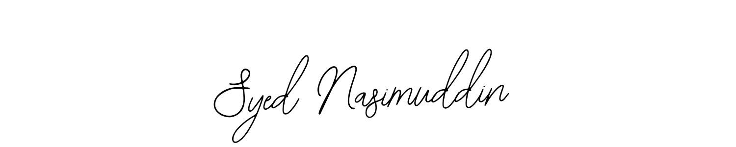 How to make Syed Nasimuddin name signature. Use Bearetta-2O07w style for creating short signs online. This is the latest handwritten sign. Syed Nasimuddin signature style 12 images and pictures png