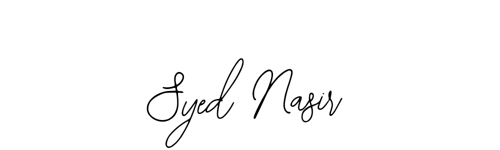 Also You can easily find your signature by using the search form. We will create Syed Nasir name handwritten signature images for you free of cost using Bearetta-2O07w sign style. Syed Nasir signature style 12 images and pictures png